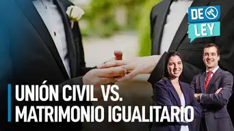 Unión civil vs. matrimonio igualitario: ¿qué son y en qué se diferencian? | De Ley