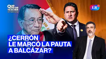 José María Balcázar y su plan de gobierno | Que No Se Te Olvide con Carlos Cornejo